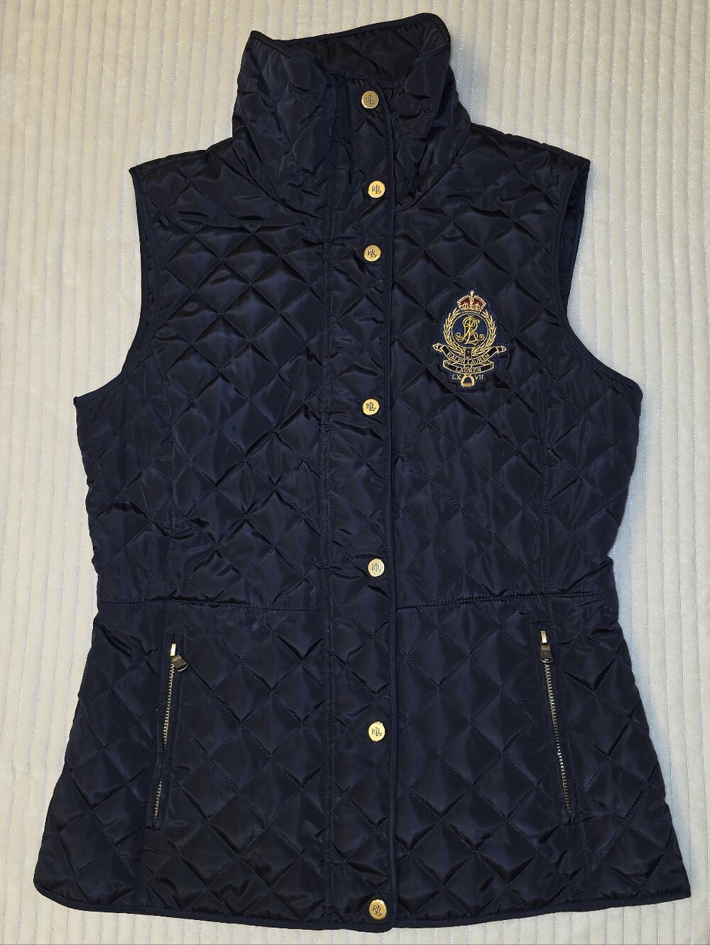 Lauren Ralph Lauren Navy Quilted Vest
